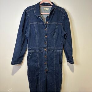 madewell jeans jumpsuit size 16